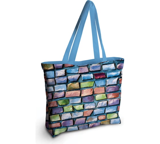 Женская спортивная пляжная сумка JOYARTY Стена из радужных камней, текстильная, на молнии, 49x36 см bsz_23310 1