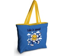 Женская спортивная пляжная сумка JOYARTY Жизнь хороша, текстильная, на молнии, 49x36 см bsz_424954