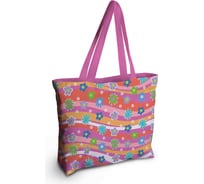 Женская спортивная пляжная сумка JOYARTY Волна цветов, текстильная, на молнии, 49x36 см bsz_423259