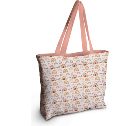 Женская спортивная пляжная сумка JOYARTY Много радуги, текстильная, на молнии, 49x36 см bsz_423865 1
