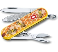 Нож-брелок Victorinox Classic LE 2017 58мм, Honey Bee 0.6223.L1702