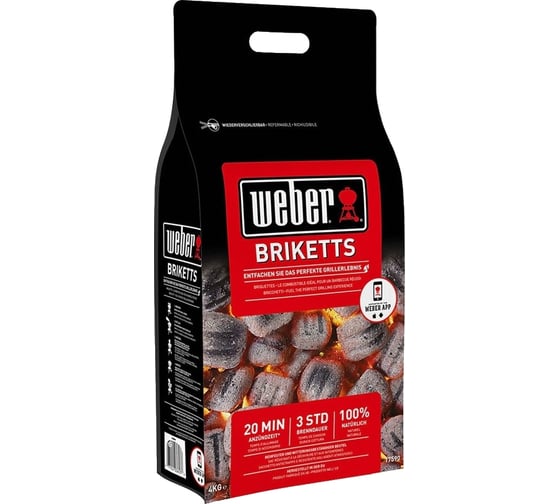 Угольные брикеты Weber 4 кг 17590 1