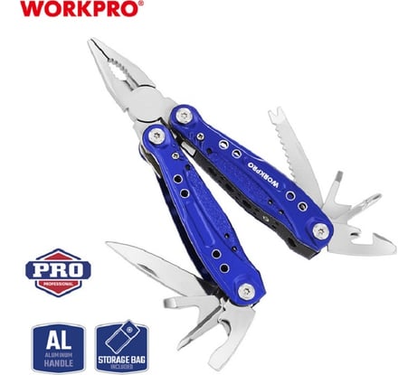 Многоцелевые плоскогубцы WORKPRO 13в1, 160 мм WP382003