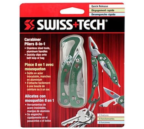 Мультиинструмент Swiss+Tech Carabiner Pliers Multi Tool ST36029