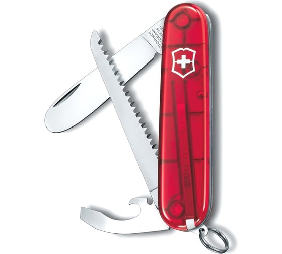 Нож Victorinox My First 84 мм, полупрозрачный красный 0.2373.T