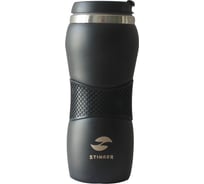Термокружка Stinger 0.4 л, чёрная, матовая, 6.6х20.4 см HY-AM686-B