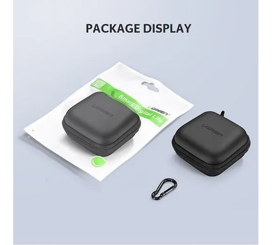 Органайзер для кабелей, наушников и жестких дисков Ugreen lp128 40707 hard disk and accessory multi-functional storage bag маленький, черный 40707_