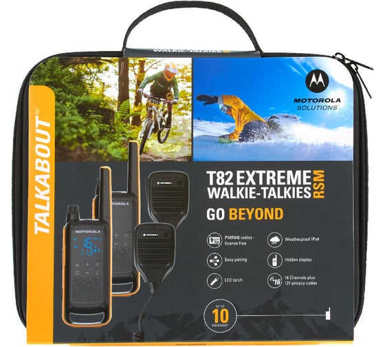 Комплект из двух радиостанций Motorola TALKABOUT T82EXT RSM B8P00811YDZMAG