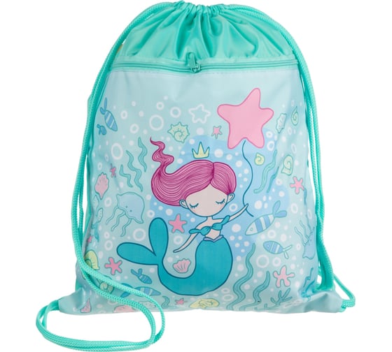 Мешок для обуви №1 School русалка, 360x470 мм, карман, мо-26-2 1557024 1