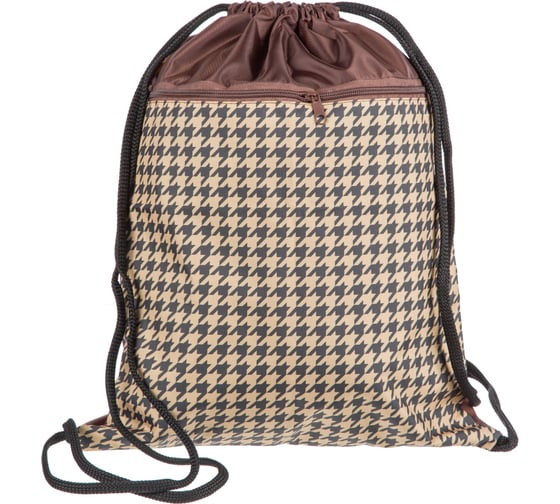 Мешок для обуви №1 School fashion бежевый, 360x470 мм, карман, мо-26-2 1557021