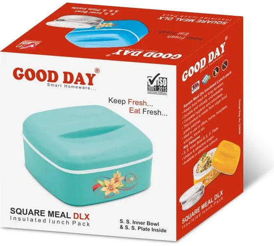 Термо ланч-бокс GOOD DAY SQUARE MEAL DLX 750 мл Green GL31775GN