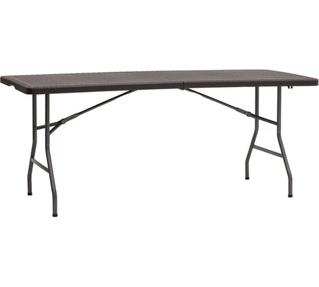 Пластиковый складной стол-чемодан Стул Груп Кейт 182x74x74см, коричневый MZ182