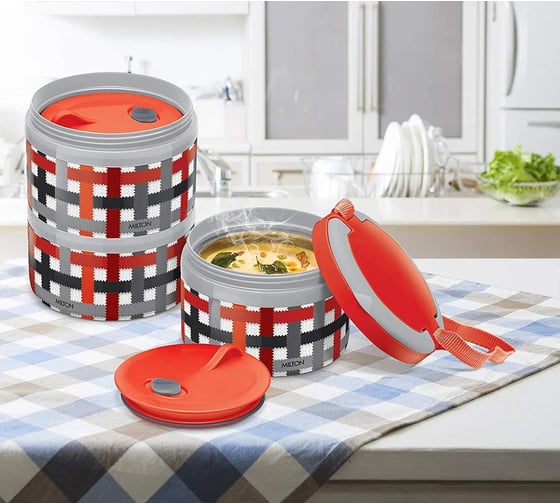 Термо ланч-бокс MILTON MICROWOW TIFFIN PRO 3 0.72 л, Red MM45133-RD