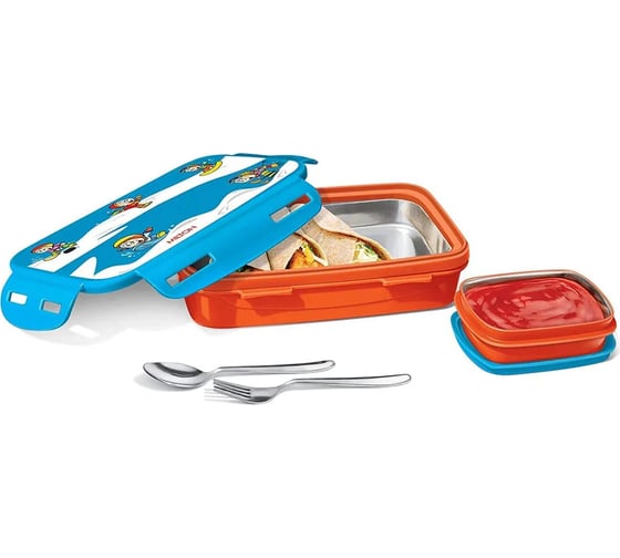 Термо ланч-бокс MILTON STEELY MINI DELUXE 0.425 л, Orange and Blue ML37303-OB