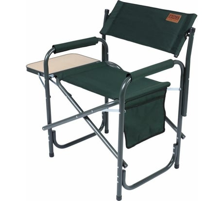 Кресло с боковым откидным столиком Camping World Mister зеленое CL-011