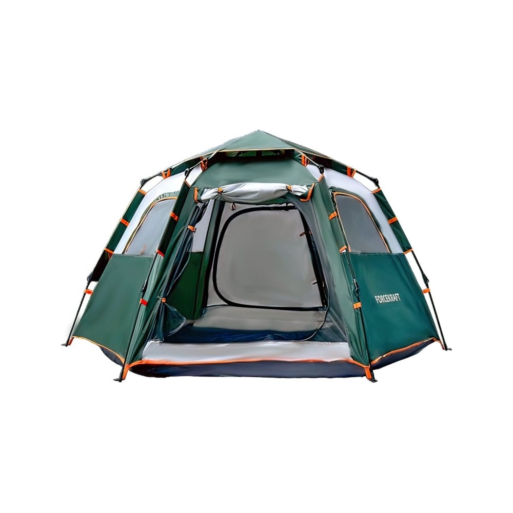 Кемпинговая палатка Forcekraft 240x210x235см, полиэстер, каркас  стеклопластик FK-TENT-1(56453) - выгодная цена, отзывы, характеристики,  фото - купить в Москве и РФ