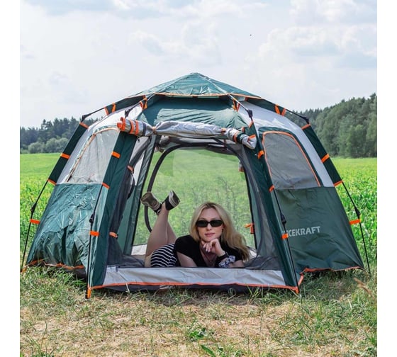 Кемпинговая палатка Forcekraft 240x210x135см, полиэстер, каркас стеклопластик FK-TENT-1(56453)