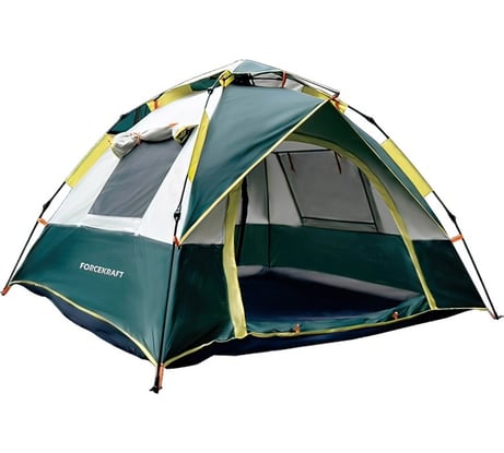Кемпинговая палатка Forcekraft 210x200x135см, полиэстер, каркас стеклопластик FK-TENT-2 56452