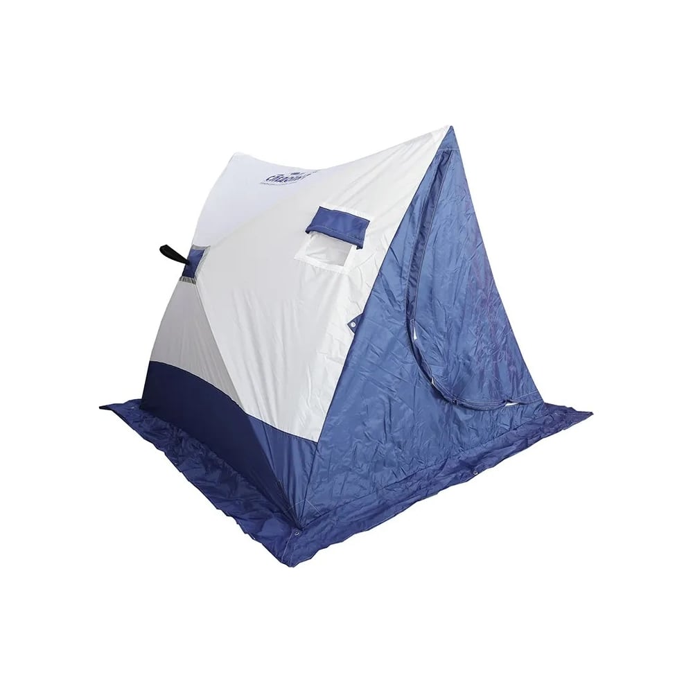 Зимняя двухскатная палатка Следопыт oxford 210d pu 1000, белый/синий PF .