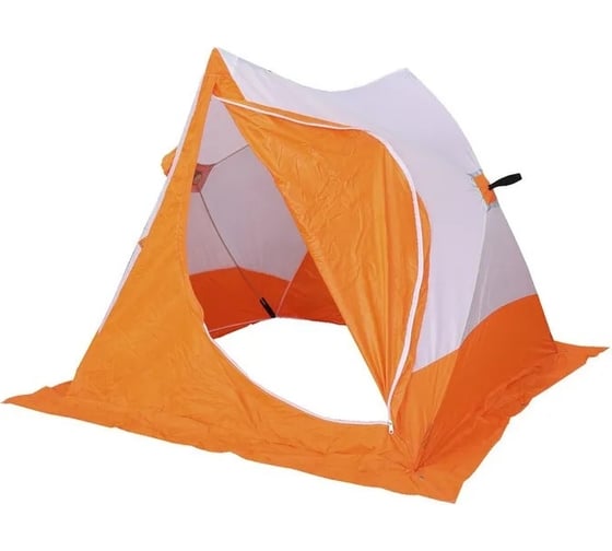 Зимняя двухскатная палатка Следопыт oxford 210d pu 1000, белый/оранжевый PF-TW-19 1