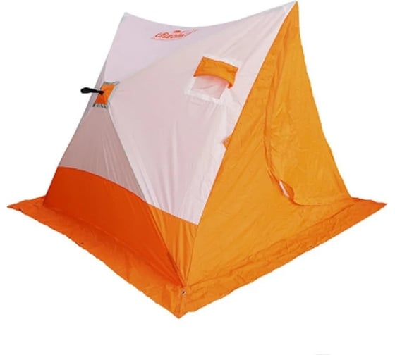 Зимняя двухскатная палатка Следопыт oxford 210d pu 1000, белый/оранжевый PF-TW-19