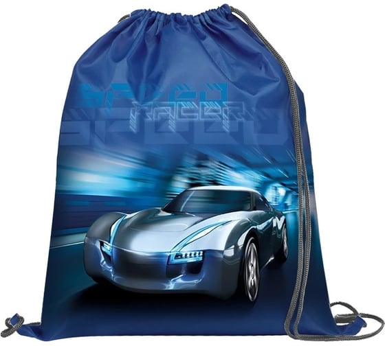 Cумка для сменной обуви LAMARK speed racer blue, на шнурке, 410x490 мм SB0030-03