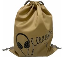 Сумка для сменной обуви LAMARK music, 34x42 см, на шнурке, светоотражающие элементы, бежевый SB0004-01