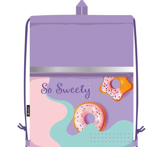 Сумка для сменной обуви LAMARK so sweety, 33x42 см, на шнурке, карман на молнии SB0022-14