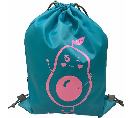 Сумка для сменной обуви LAMARK avobag, 34x42 см, на шнурке, светоотражающие элементы, бирюза SB0003-01