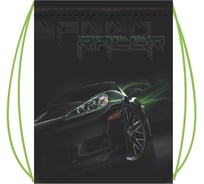 Cумка для сменной обуви LAMARK speed racer black, на шнурке, 410x490 мм, полноцветная печать на лицевой стороне SB0030-02