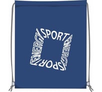 Сумка для сменной обуви LAMARK sport, 34x42 см, на шнурке, светоотражающие элементы, синий SB0005-01