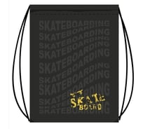 Cумка для сменной обуви LAMARK black, на шнурке, 410x490 мм, полноцветная печать на лицевой стороне SB0030-04