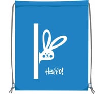 Сумка для сменной обуви LAMARK hello, 34x42 см, на шнурке, светоотражающие элементы, голубой SB0006-01