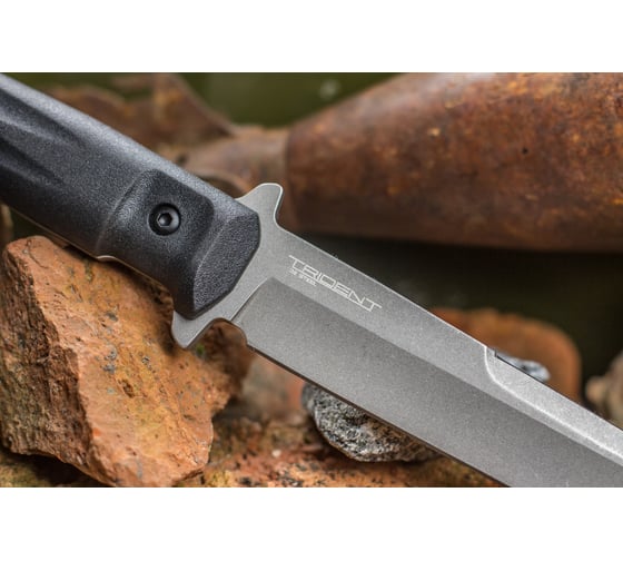 Туристический нож Kizlyar Supreme Trident сталь D2 TacWash рукоять из черного Кратона 4650065058353