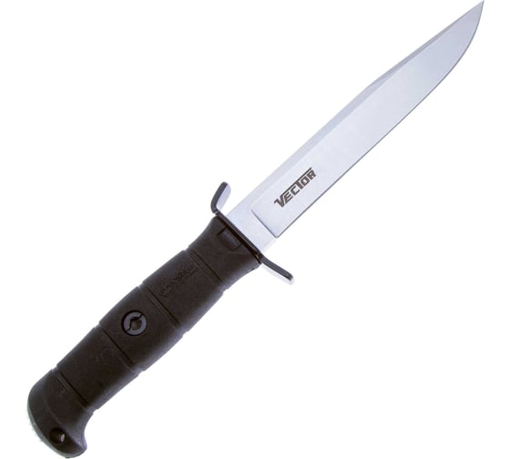 Тактический нож Kizlyar Supreme Vector сталь 420HC Stonewash рукоять из черного кратона 4610094292005