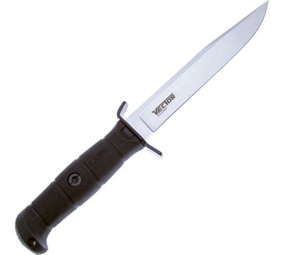 Тактический нож Kizlyar Supreme Vector сталь AUS-8 Stonewash рукоять из черного кратона 4610094293040