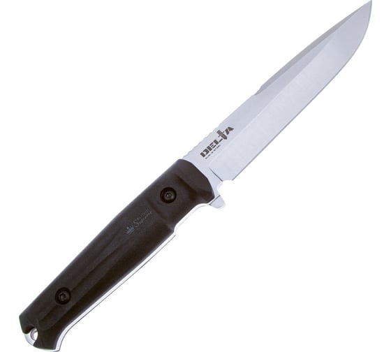 Туристический нож Kizlyar Supreme Delta сталь AUS-8 StoneWash рукоять из черного кратона 4650065057455