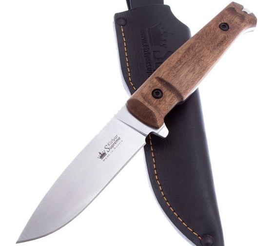 Туристический нож Kizlyar Supreme Sturm сталь AUS-8 StoneWash орех 4650065058261