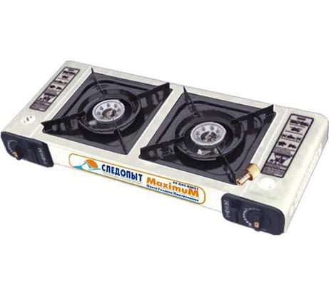 Двойная газовая плита с переходником Следопыт MaximuM PF-GST-DM01