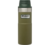 Термокружка Stanley Classic Trigger Action One Hand 0.47 л, оливковая 10-06439-009