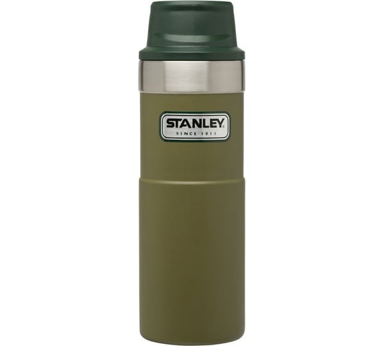 Термокружка Stanley Classic Trigger Action One Hand 0.47 л, оливковая 10-06439-009