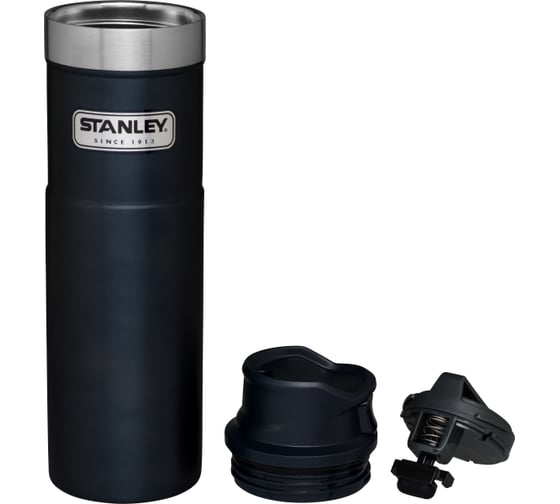 Термокружка Stanley Classic Trigger Action One Hand 0.47 л, синяя 10-06439-008