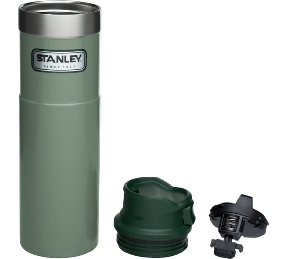 Термокружка Stanley Classic Trigger Action One Hand 0.47 л, зеленая 10-06439-005