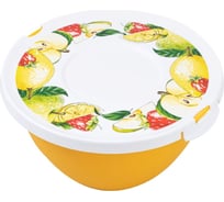 Миска с крышкой ПОЛИМЕРБЫТ с декором, 2л 433560200