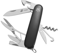 Перочинный нож Stinger 90 мм, 13 функций, материал рукояти: АБС-пластик, черный, в блистере FK-K5018-8PB