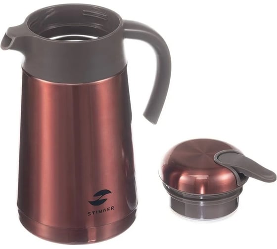 Термокофейник Stinger 1.6 л, нержавеющая сталь, красный, 18x13.6x25.9 см HK-1600-9RED