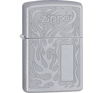 Зажигалка с покрытием Satin Chrome ZIPPO серебристая, 36x12x56 мм 29698