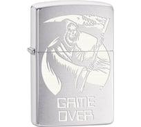 Зажигалка с покрытием Brushed Chrome ZIPPO серебристая, 36x12x56 мм 29696