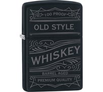 Зажигалка с покрытием Black Matte ZIPPO чёрная, 36x12x56 мм 29691