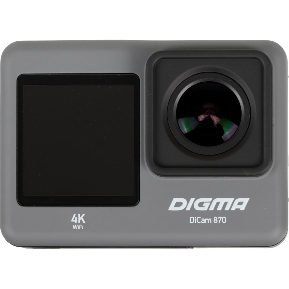 Экшн-камера DIGMA DiCam 870 серый 1511727 - выгодная цена, отзывы,  характеристики, фото - купить в Москве и РФ